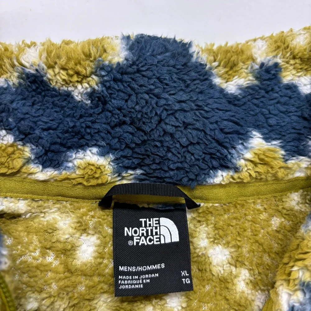 The North Face Men’s Campfire Fleece Full Zip Jacket Green Blue Size XL